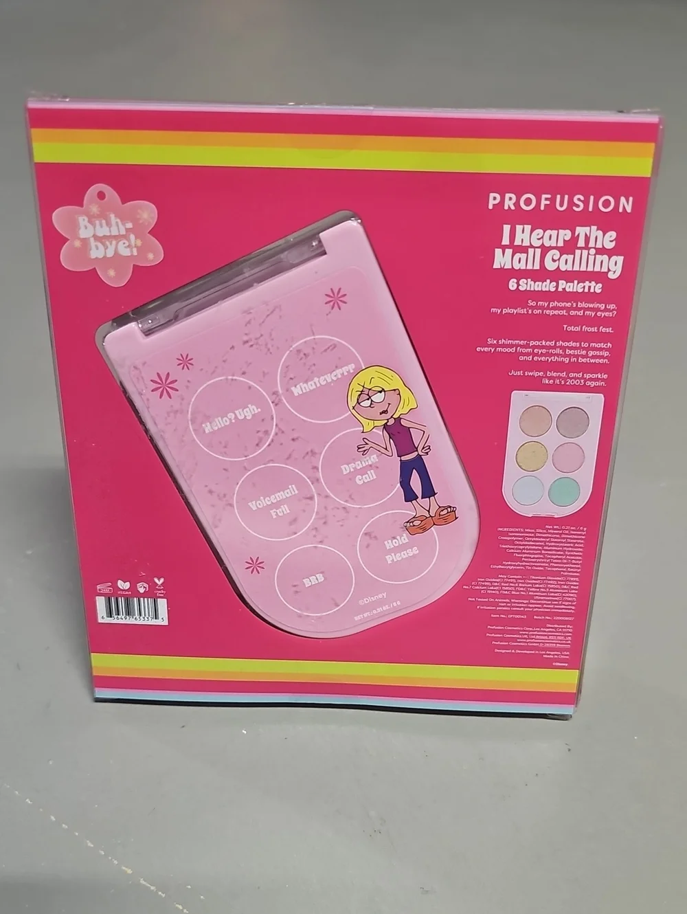 Profusion Cosmetics Lizzie McGuire I Hear The Mail Calling 6 Shade Palette NWT